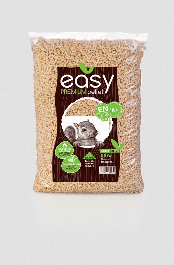 Pellet di Abete Easy Premium certificato ENplus A1 / DINplus – Bancale 70 sacchi da 15kg