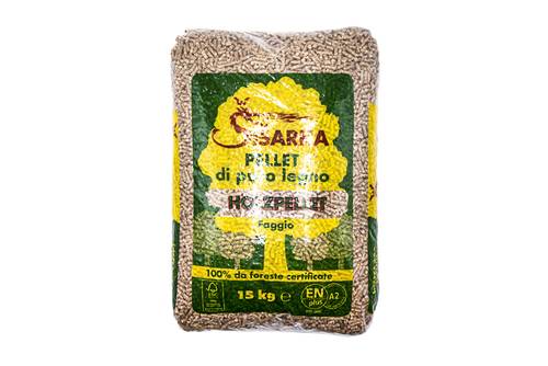 Pellet di Faggio Sisarka certificato Classe A2 / FSC – Bancale 70 sacchi da 15 kg